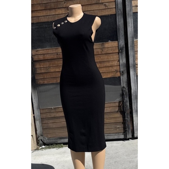 Zara Dresses & Skirts - Zara MIDI DRESS WITH  Gold  BUTTONS  Sizes M